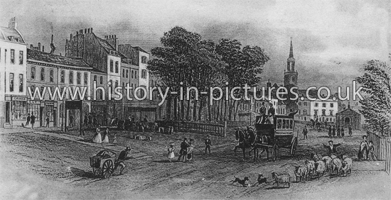 Upper Street, Islington, London, c.1804.